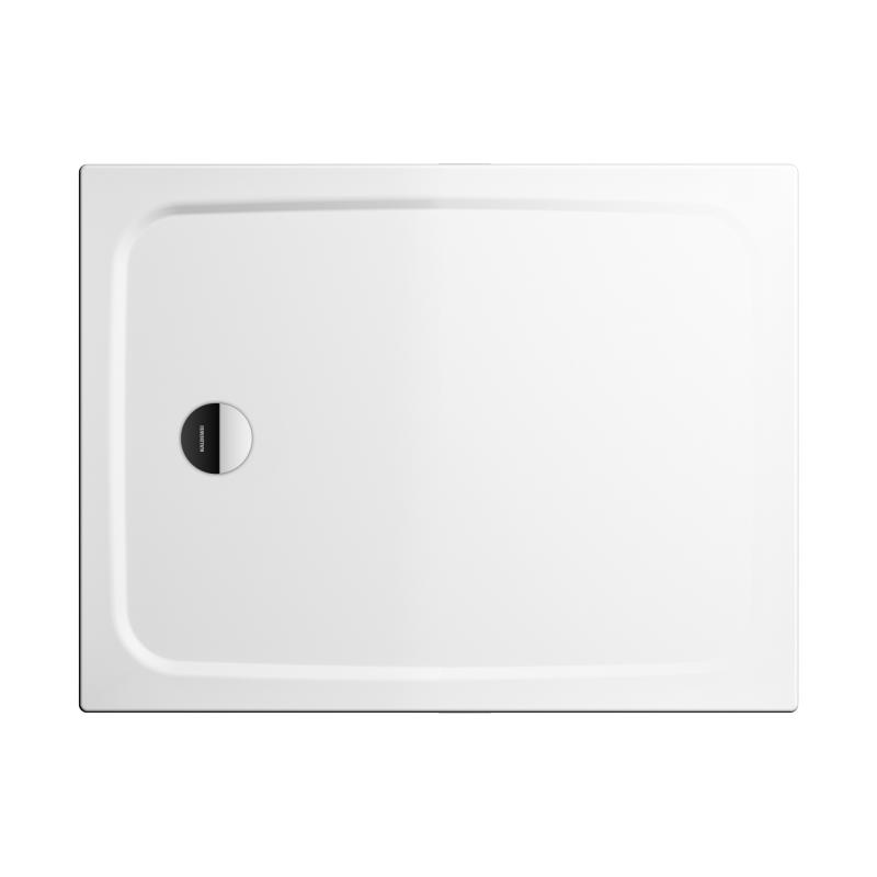 Receveur de douche CAYONOPLAN 80 x 120 x 1,8 cm, acier isolation phonique montage au niveau du sol trou d'écoulement D 90 mm, sercure plus, blanc mat