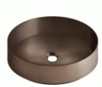Vasque à poser Diam 40 cm, H 12.5 cm sans trop-plein, 708 cuivre brossé PVD