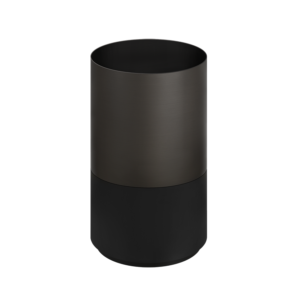 Support au sol Diam. 40,0 cm, H 80,0 cm pour vasque Nr. 54601, siphon et tuyau extensible de vidage inclus, Finitions 850 Grigio Antracite Rigato
