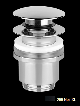 Vidage automatique Diam. 63 mm, capuchon Diam. 64.5 mm, EMPORIO, "Stop&Go", sans trop-plein, G 1-1/4", 299 noir XL