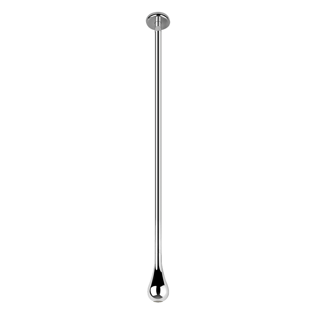 Bec au plafond GOCCIA, Diam. 55 mm, longueur 1600 mm, raccordement G -1/2, à compléter par mélangeur à commande séparée, 299 noir XL