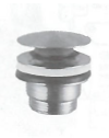 Vidage automatique X-STEEL 316, G 1-1/4", H 15 - 67 mm, Push open, adapté aux lavabos avec trop-plein, acier inox