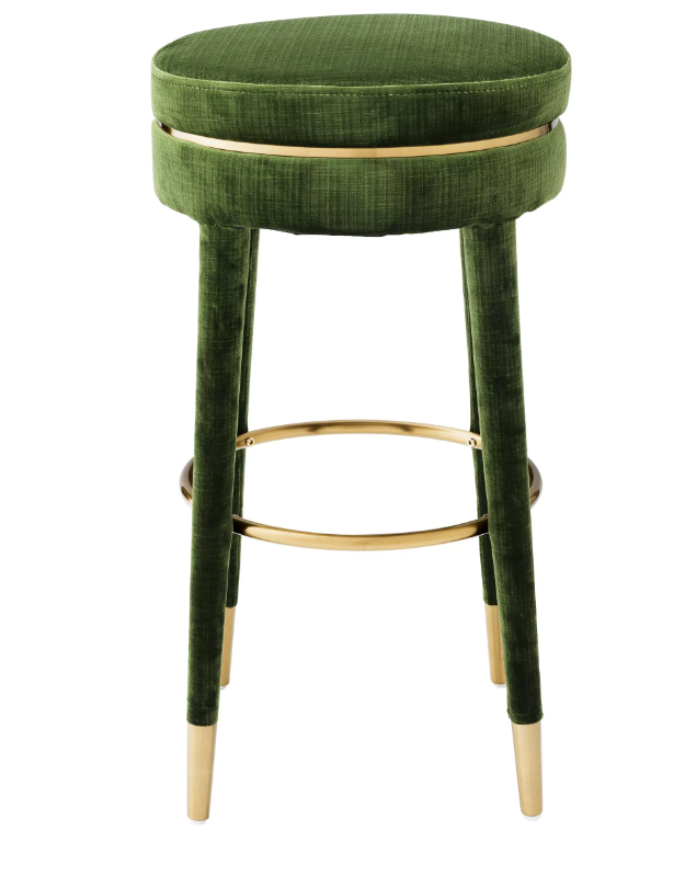 Bar Stool Parisian catania green velvet  