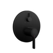 Mélangeur de bain BEVO UP set de montage final, inverseur, plaque de recouvrement D 17 cm, sans corps à encastrer Nr. 39.999.900.931 / 39.999.910.931, groupe acoustique I, noir mat