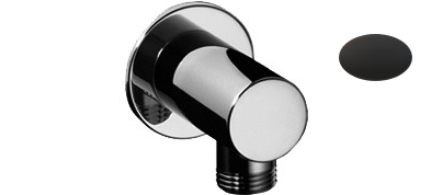 Coude de raccordement KWC 1/2", rosace D 48 mm (BEVO), noir mat