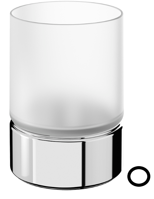 Porte-verre MITO à poser, verre en verre satiné, blanc mat