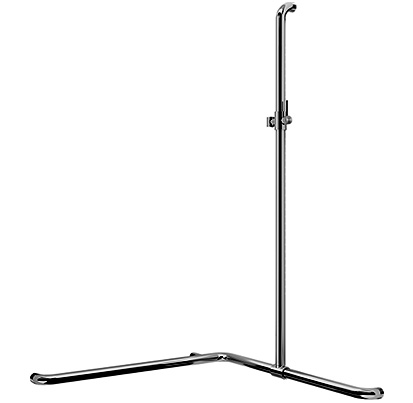 Barre d'appui d'angle pour douche INEOLINE PURE 76,3 x 76,3 cm, H 120 cm glissière de douche avec support de douche acier inoxydable, DesignGrip version à droite, mat