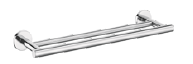 Porte-serviettes double 60 cm ARCHITECT S+ 59.5 x 13.2 x 5.5 cm, chromé