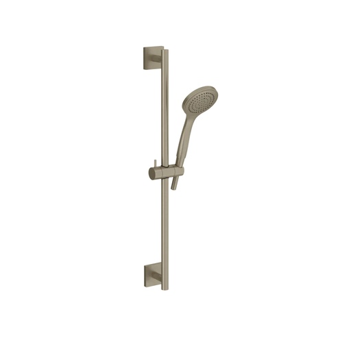 [1621C1121] Glissière de douche 60 cm EMPORIO, rosace carrée, inclus flexible 150 cm et douchette à main 1 jet, 149 Finox