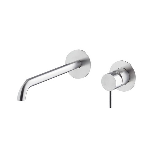 [1621S0860] Mélangeur de lavabo mural X-STEEL, S 230 mm, écartement entre poignée et bec 120 mm, raccords 1/2", sans corps à encastrer, chromé