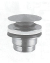 [1621S0868] Vidage automatique X-STEEL 316, G 1-1/4", H 15 - 67 mm, Push open, adapté aux lavabos avec trop-plein, acier inox