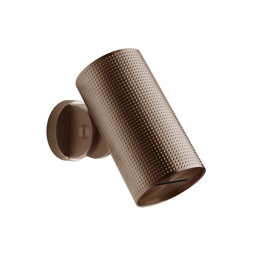 [1621C1241] Douchette latérale orientable à 45° CESELLO (Spotwater), fonction CASCADE, raccordement 1/2", rosace 7.2 cm, 708 cuivre brossé PVD