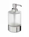 [1690C0874] Distributeur de savon MITO à poser avec pot en verre satiné et doseur finition chromé
