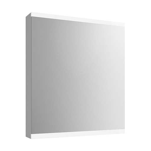 [1617S0305] Armoire de toilette METRUM 60 x 71,7 x 13,6 cm profil en aluminium, prise double en haut à droite ou à gauche, porte à double miroir charnières à droite éclairage LED, 3075 Lumen IP24, standard, blanc