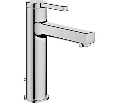 [1621C1287] Mélangeur de lavabo AVA 2.0 S 125 mm, goulot fixe vidage excentrique, chromeline