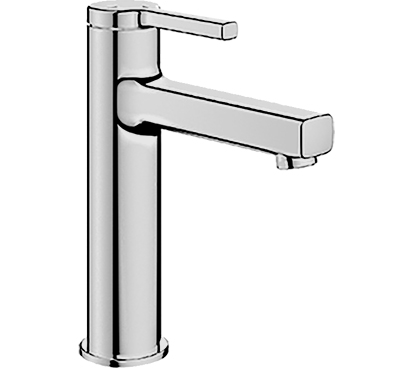 [1621C1292] Mélangeur de lavabo AVA 2.0 eau froide par position du levier au milieu, S 125 mm goulot fixe, vidage Push Open, chromeline