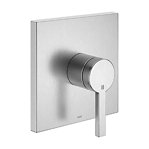 [1621C1331] Mélangeur de douche AVA E INOX UP set de montage final, plaque de recouvrement 15 x 15 cm sans corps à encastrer Nr. 39.999.900.931 / 39.999.910.931, acier inoxydable brossé