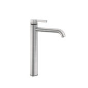 [1621S0889] Mélangeur de lavabo BEVO S 195 mm, goulot fixe H jusqu'à aérateur 242 mm H levier ouvert 364 mm sans vidage, tuyaux de raccordement flexibles 3/8" groupe acoustique NT, acier inoxydable brossé