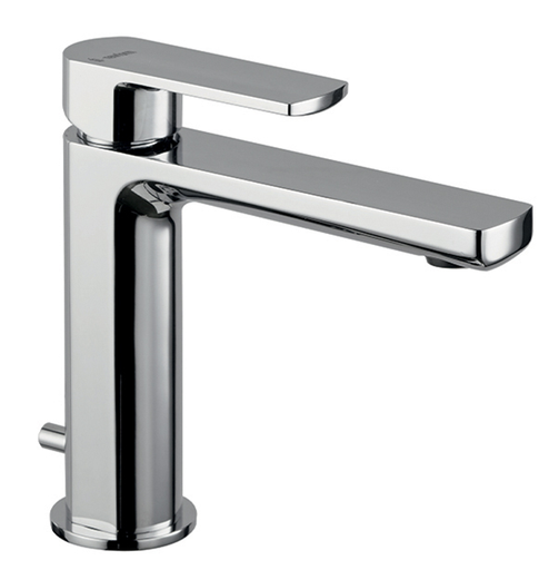 [1621H0866] Mélangeur de lavabo HAKA, Eco+, S 130 mm, goulot fixe vidage excentrique, groupe acoustique NT, chromé