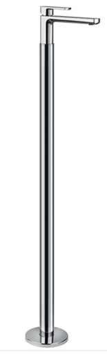 [1621H0869] Mélangeur de lavabo HAKA S 165 mm, Eco+ 5.2 l/min, goulot fixe H jusqu'à l'aérateur 974 - 993 mm avec colonne pour montage à pose libre, sans corps à encastrer, chromé