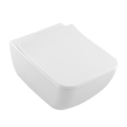 [1625S0087] Cuvette murale VENTICELLO UP 56 x 37,5 cm, céramique DirectFlush, pour chasse d'eau à encastrer, matériel de fixation, standard, blanc