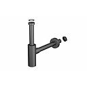 [1614C0668] Siphon de lavabo INOX MATER 1 1/4" x 40 mm, acier inoxydable y compris joint connecteur, noir mat