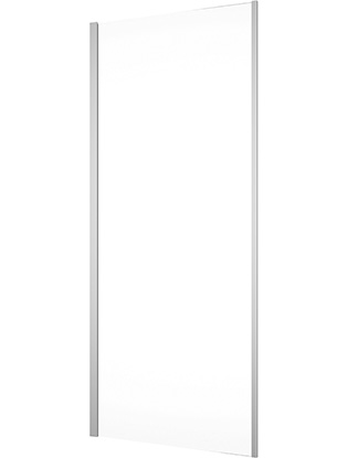[1613M0360] Cloison latérale DIVERA 80 cm, H 200 cm protection Aquaperle, verre vérit. clair cleaneffect, argent poli-brillant