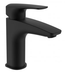 [1621M0841] Mélangeur de lavabo LAURIN ECO+, S 106 mm, goulot fixe sans vidage, groupe acoustique I, noir mat