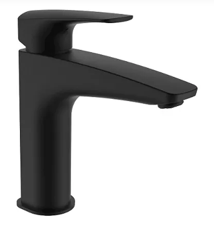 [1621M0842] Mélangeur de lavabo LAURIN ECO+, S 130 mm, goulot fixe sans vidage, groupe acoustique I, noir mat