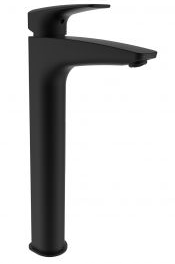[1621M0843] Mélangeur de lavabo LAURIN ECO+, S 130 mm, H 265, goulot fixe sans vidage, groupe acoustique I, noir mat