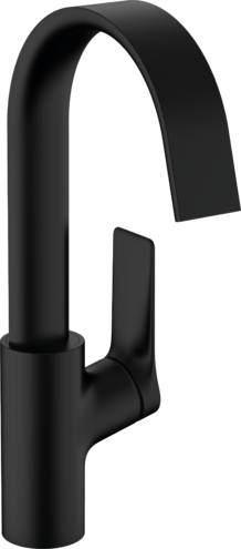 [1621C1516] Mélangeur de lavabo VIVENIS 210, S 139 cm, goulot orientable, sans vidage, Noir mat