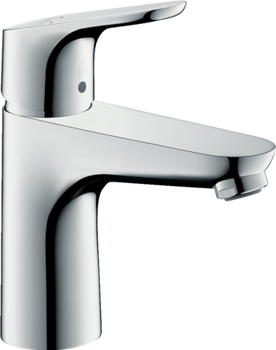 [1621C1605] Mélangeur de lavabo FOCUS 100 S 119 mm, goulot fixe aérateur Quick Clean vidage excentrique, débit 5 l/min, groupe acoustique I , Chromé