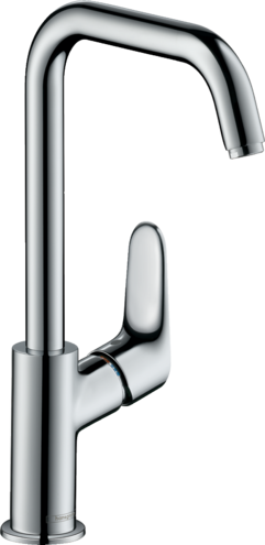 [1621C1608] Mélangeur de lavabo FOCUS 240 S 160 mm, goulot orientable 120°, aérateur Quick Clean vidage excentrique, débit 5 l/min, groupe acoustique I , Chromé