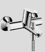 [1621C1623] Mélangeur de bain FOCUS E 153 mm, sans raccords sans douche à main groupe acoustique III , Chromé
