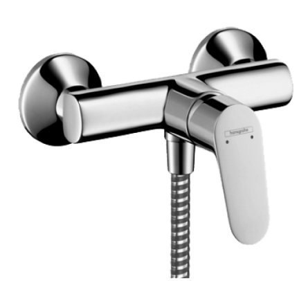 [1621C1624] Mélangeur de douche FOCUS E 153 mm, sans raccords, 3/4" sans douche à main groupe acoustique I, chromé