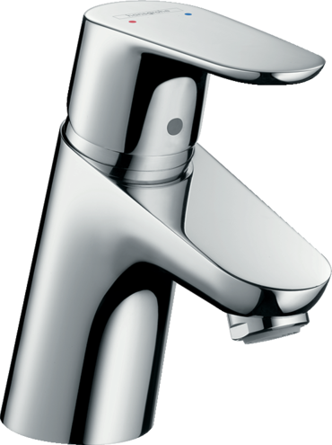 [1621C1628] Mélangeur de lavabo FOCUS 70 S 101 mm, goulot fixe vidage excentrique, débit 5 l/min, groupe acoustique I , Chromé