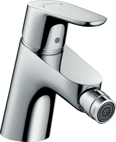 [1621C1630] Mélangeur de bidet FOCUS goulot S 126 mm, buse orien- table, vidage excentrique débit 7 l/min groupe acoustique I , Chromé