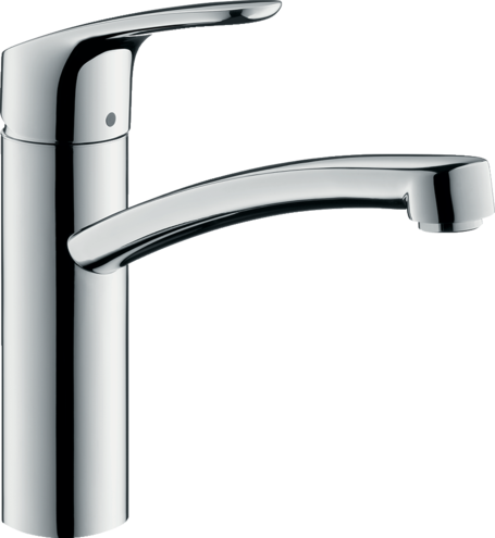 [1621C1631] Mélangeur d'évier FOCUS 160 S 220 mm, goulot orientable 360°, aérateur Quick Clean débit 12 l/min groupe acoustique I , Chromé