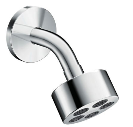 [1621C1664] EcoSmart, S 116 mm tête de douche D 73 mm, 1jet PowederRain, joint à rotule débit 8,7 l/min groupe acoustique II, Chromé