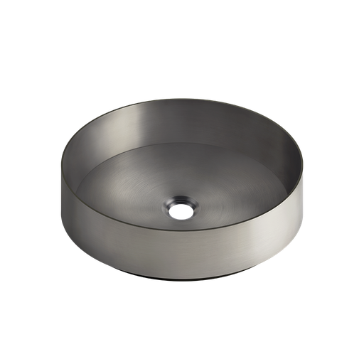 [1624C0773] Vasque à poser Diam 40 cm, H 12.5 cm sans trop-plein, 239 Steel brushed