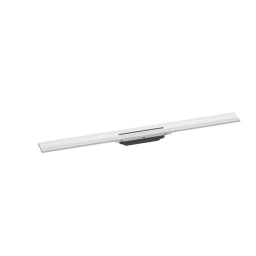 [1620C1772] Rigole de douche RAINDRAIN FLEX 80 cm, recouvrement design insert amovible raccourcissable pour montage mural, sans corps à encastrer 01000180/01001180/01002180, blanc mat