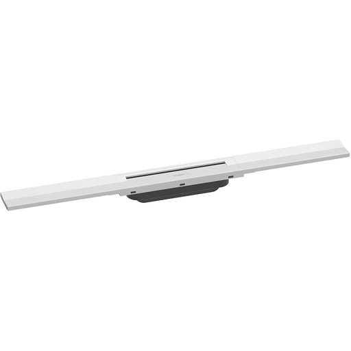 [1620C1874] Rigole de douche RAINDRAIN FLEX 90 cm, recouvrement design insert amovible raccourcissable pour montage libre, sans corps à encastrer 01000180/01001180/01002180, blanc mat
