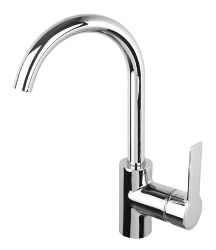 [1621H0932] Mélangeur de lavabo col de cigne MAST, S 155 mm Hauteur jusqu'à l'aérateur 226 mm goulot orientable sans vidage et bonde, chromé