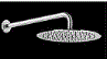 [1621C2187] Pomme de douche orientable EMPORIO anticalcaire, diamètre 300 mm, avec bras mural de 368 mm, finition 238 Mirror Steel
