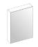 [1617C0561] Armoire de toilette SKY, L60xH70xP13.5 cm, porte à double miroir, charnière gauche, corps/face mélaminé, Finitions Dekorativo 3D (1S3) Castagno Scuro, inclus prise en bas, sans applique