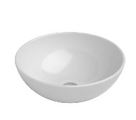 [1624C0793] Vasque à poser Claire Soft EOS Diam. 40 cm H. 15 cm en céramique, blanc brillant