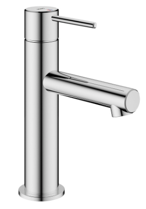 [1621S0947] Mélangeur de lavabo Ono E - S 135 mm, goulot fixe vidage excentrique, tuyaux de raccordement flexibles 3/8", classe énergétique A, chromeline