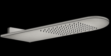 [1621C2124] Tête de douche murale L- 620 mm - Rayon 100 mm Ep. 11.5 mm - saillie jusqu'à la douche 393 mm, Flow: 8.0 l/min, anticalcaire - 727 Brass Brushed PVD