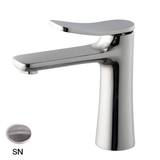 [1621C2129] Mélangeur de lavabo FLO, S 120 mm - H111 mm jusqu'à l'aérateur sans vidage, débit 5l/min, SN Nickel Brossé