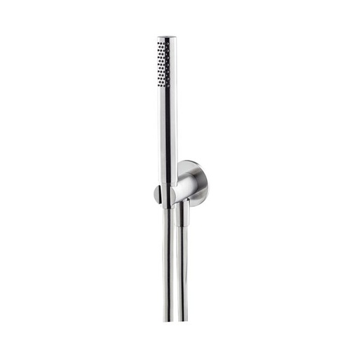 [1621S0835] Coude de sortie et support douchette X-STEEL 316, inclus flexible et douchette, acier inox